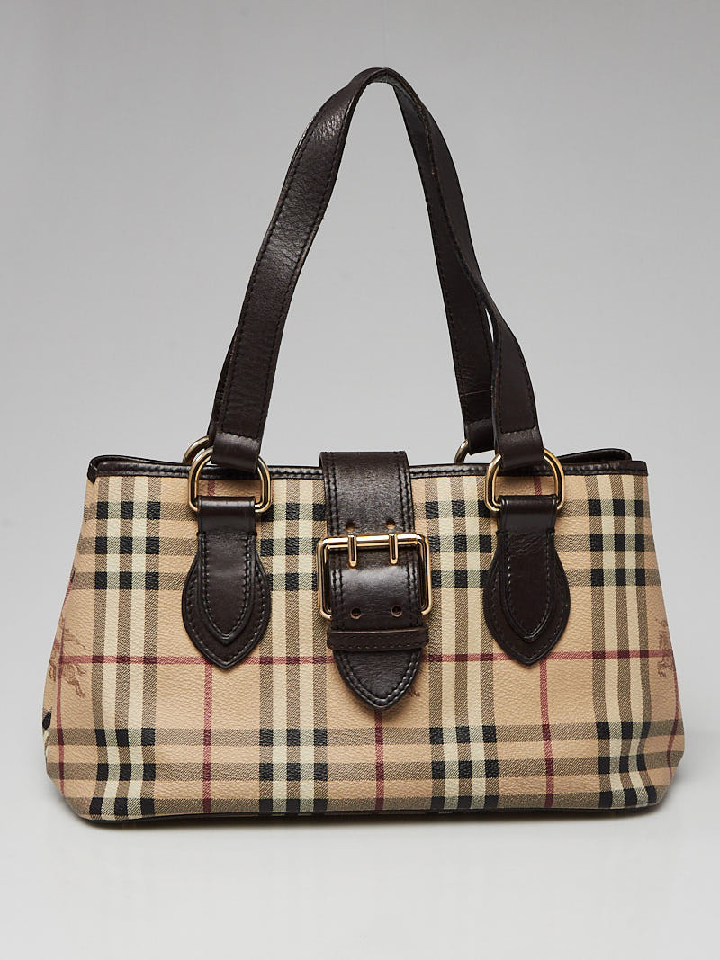 Burberry Haymarket Check Coated Canvas Eden Shoulder Bag