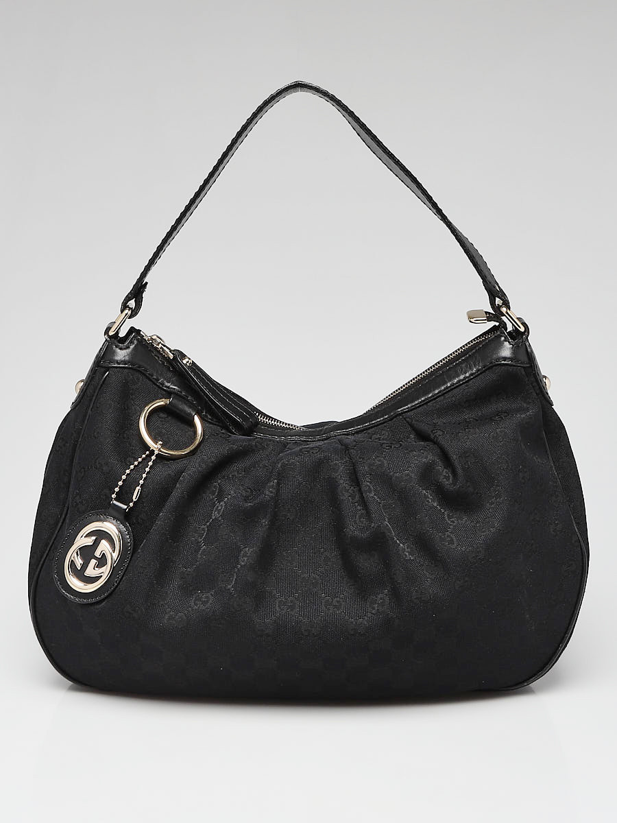 Gucci Black GG Canvas Sukey Shoulder Bag