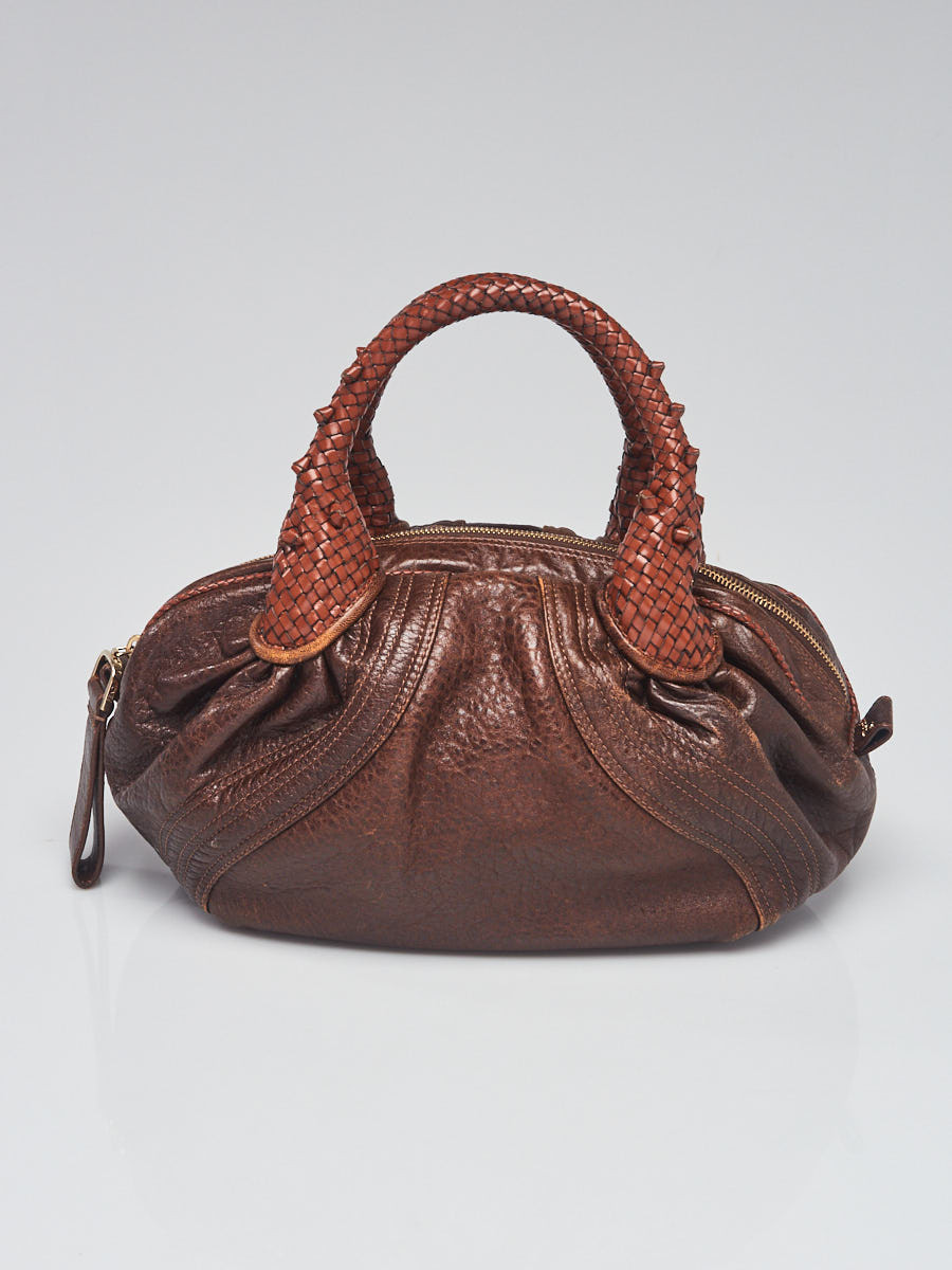 Fendi Brown Nappa Leather Baby Spy Bag- 8BL078