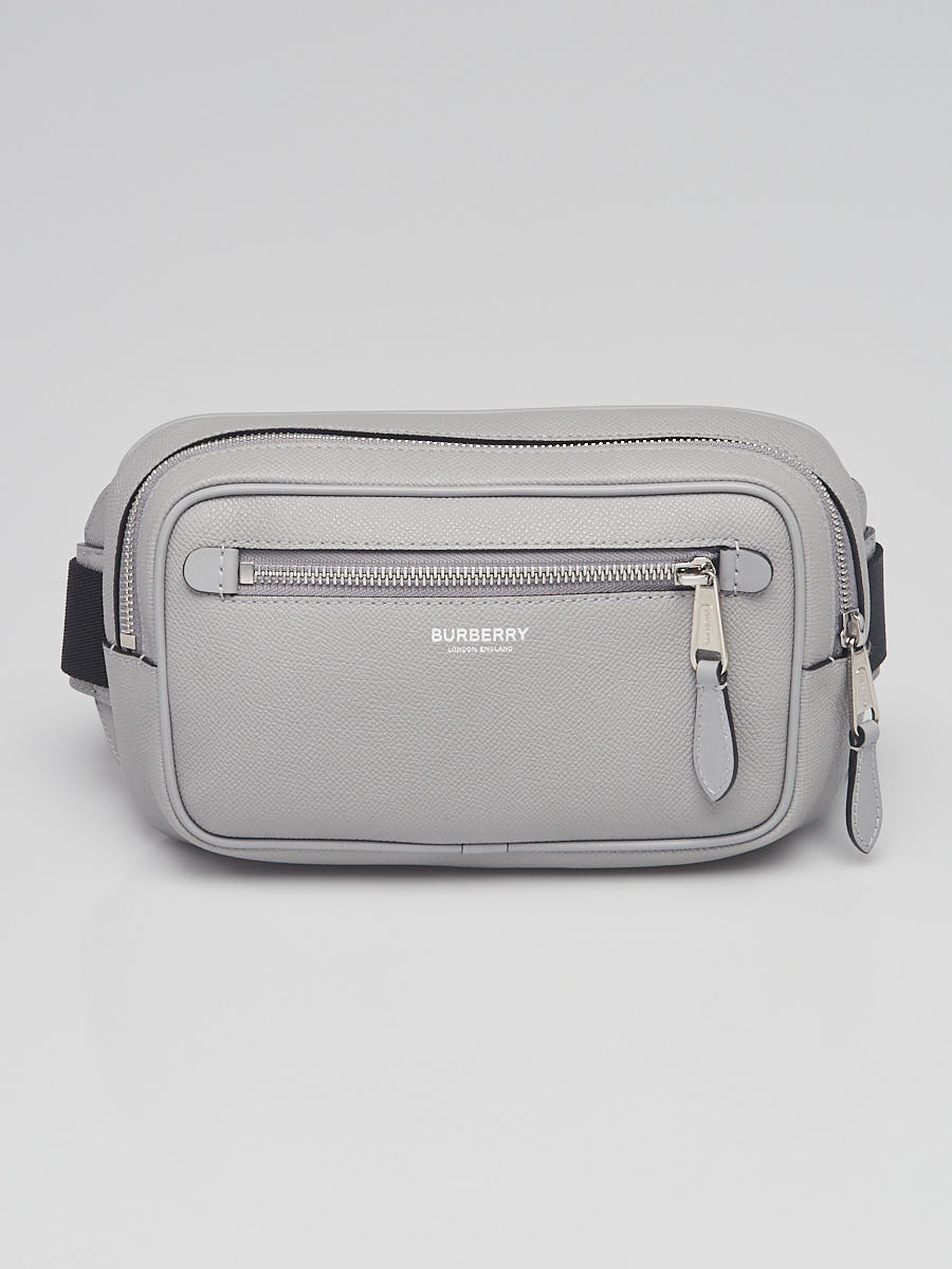 Burberry Cloud Grey Leather Bum Bag