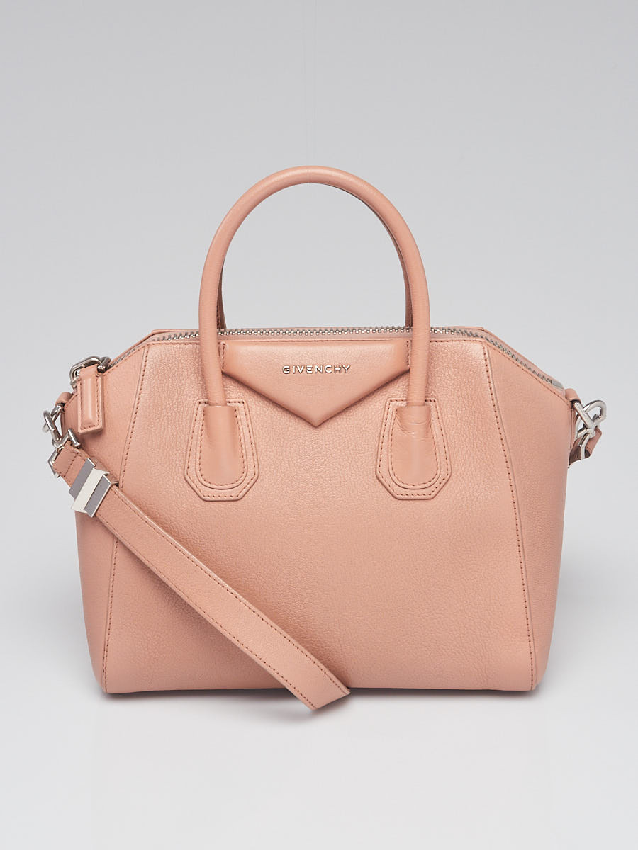 Givenchy Dark Beige Sugar Goatskin Leather Small Antigona Bag
