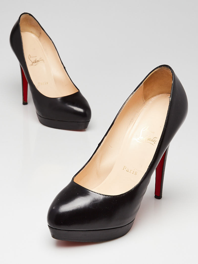 Christian Louboutin Black Leather Alti 140 Pumps Size 8.5 39