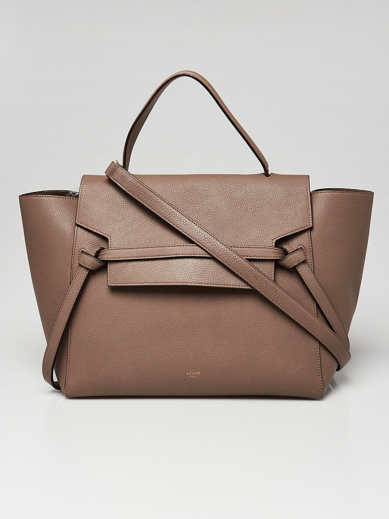 Celine Grey Drummed Leather Mini Belt Bag