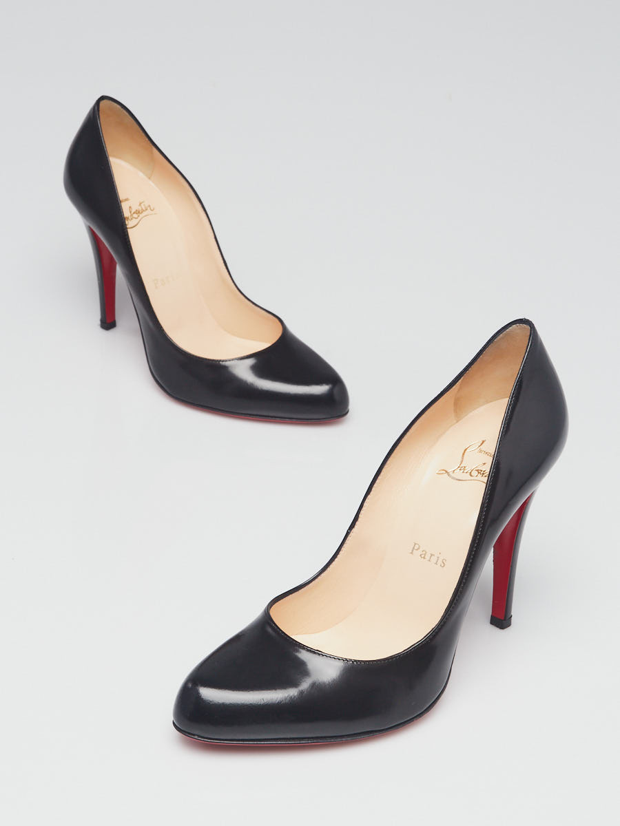 Christian Louboutin Black Leather Decollete 868 100 Pumps Size 7 37.5