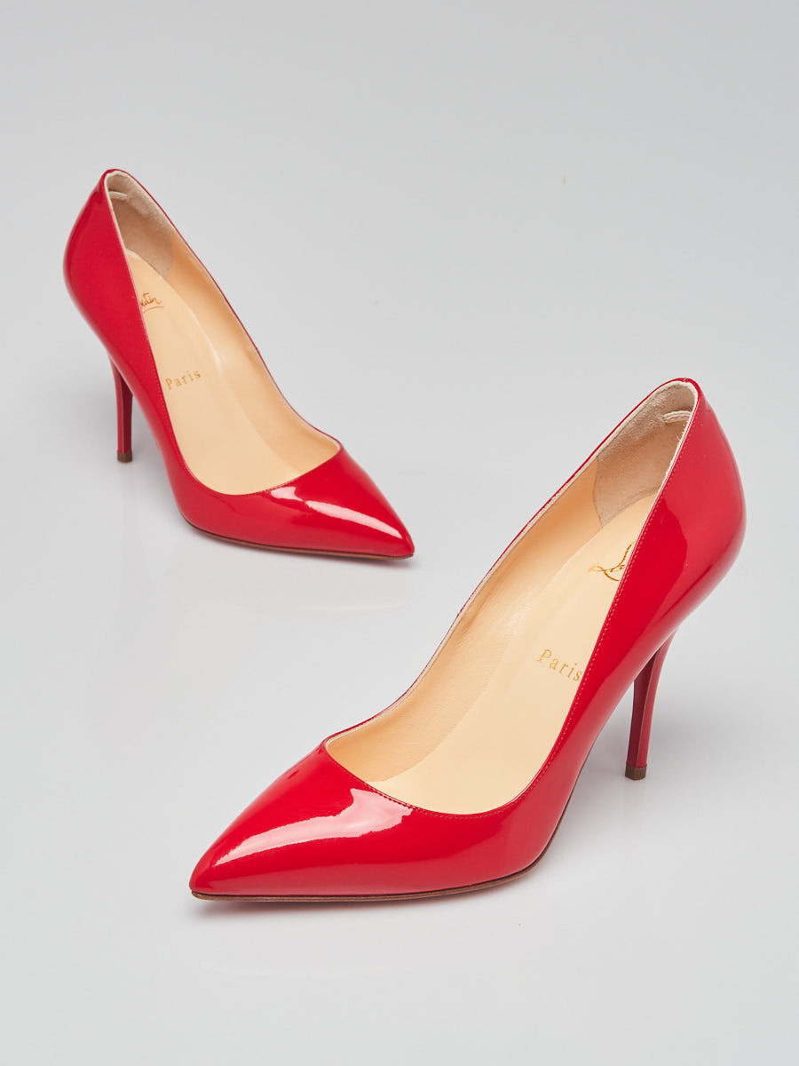 Christian Louboutin Red Patent Leather Batignolles 100 Pumps Size 6 36.5