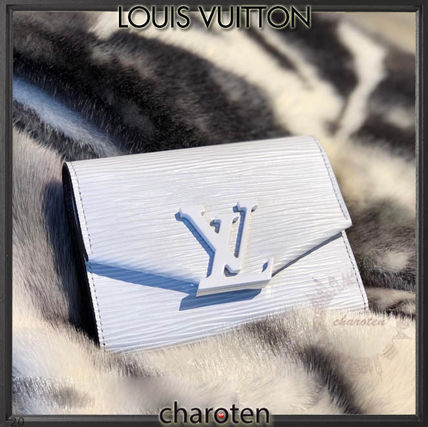 Louis Vuitton EPI 2020 SS Unisex Calfskin Bi color Plain Leather Folding Wallet 