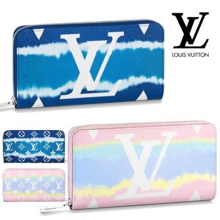 Louis Vuitton 2020 SS Stripes Unisex Leather Long Wallet Logo Long Wallets 