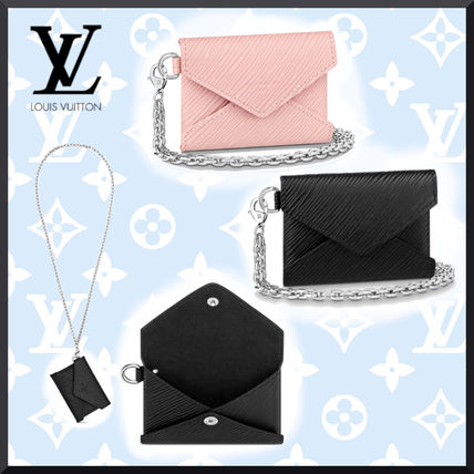 Louis Vuitton EPI 2019 20AW Unisex Chain Plain Leather Small Wallet Chain Wallet M68557 M68558 
