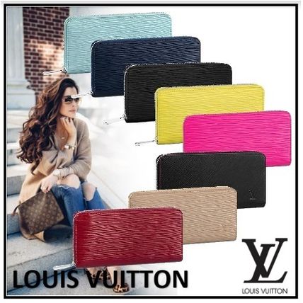 Louis Vuitton 2020 SS Plain Leather Long Wallet Logo Long Wallets 
