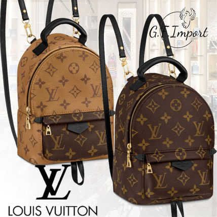 Louis Vuitton MONOGRAM Casual Style Leather Logo Backpacks 