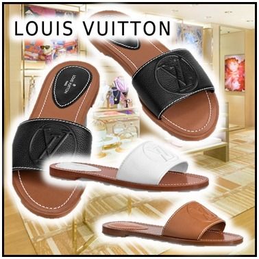 Louis Vuitton 2020 21AW 2020 21 AW LOCKIT MULE noir blanc cognac more sandals 1A8759 1A873L 1A874F 