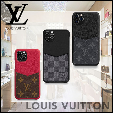 Louis Vuitton 2020 SS Monogram Unisex Plain Leather Logo Smart Phone Cases M69367 M69098N60370 