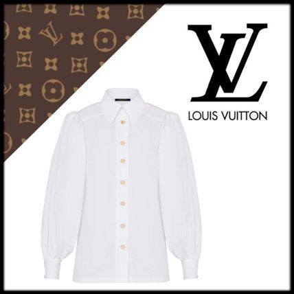Louis Vuitton 2020 21AW Short Long Sleeves Plain Cotton Elegant Style Puff Sleeves 1A7UBK 