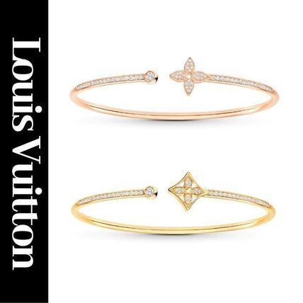 Louis Vuitton Flower Party Style 18K Gold Office Style Elegant Style 