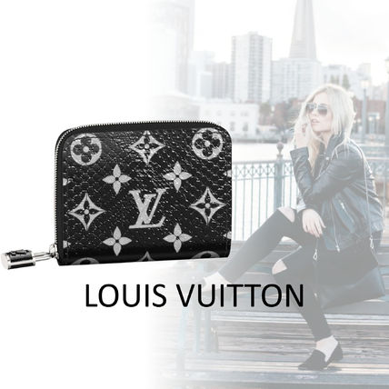 Louis Vuitton Monogram Unisex Leather Coin Cases 