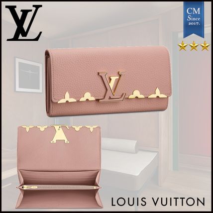 Louis Vuitton CAPUCINES 2020 SS Leather Logo Long Wallets 