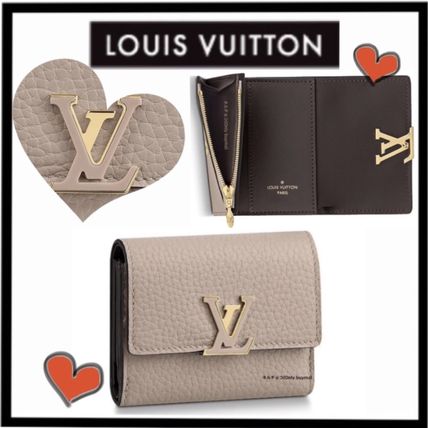Louis Vuitton CAPUCINES 2020 SS Unisex Calfskin Plain Small Wallet Folding Wallets 