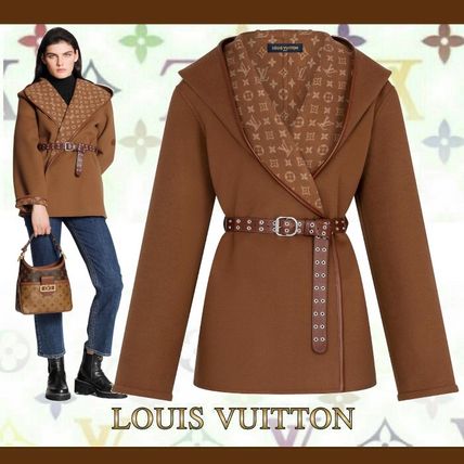 Louis Vuitton 2020 21AW Short Monogram Wool Party Style Elegant Style Logo Coats 1A8263 1A8262 1A8261 1A8260 1A825Z 1A825Y 
