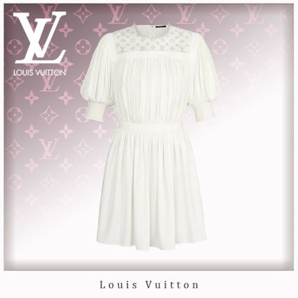 Louis Vuitton 2020 Cruise Fluid Dress With Embroidered Plastron 1A612M 1A612L 1A612K 1A612J 