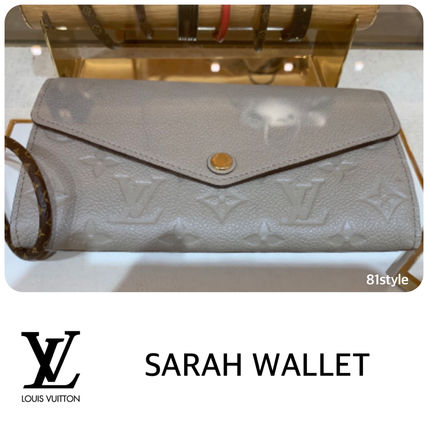 Louis Vuitton MONOGRAM EMPREINTE Monogram Leather Chain Wallet Logo Long Wallets 