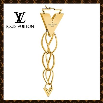 Louis Vuitton 2020 SS Cross Street Style Chain Elegant Style Earrings 