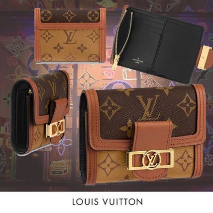 Louis Vuitton MONOGRAM 2020 SS Monogram Canvas Leather Folding Wallet Small Wallet 