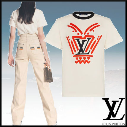 Louis Vuitton MONOGRAM 2020 21AW Crew Neck Short Monogram Bi color Cotton Short Sleeves Logo 1A849B 1A849A 1A8499 1A8498 1A8497 1A8496 