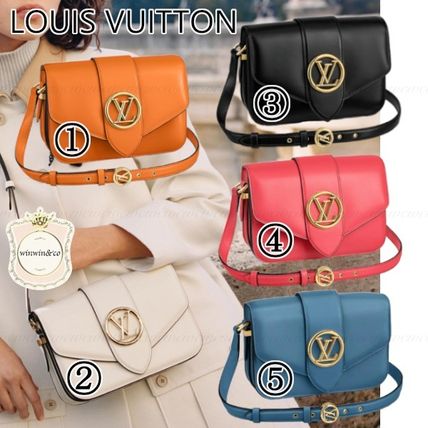Louis Vuitton Plain Leather Elegant Style Handbags 