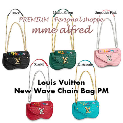 Louis Vuitton Casual Style Calfskin 2WAY Chain Plain Shoulder Bags 