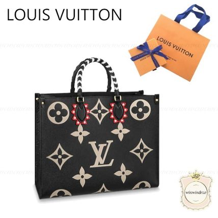 Louis Vuitton MONOGRAM 2020 SS Monogram Leather Elegant Style Logo Totes 