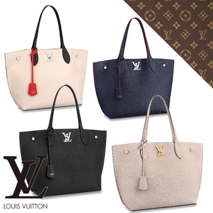 Louis Vuitton LOCKME 2019 20AW Casual Style A4 Plain Leather Office Style Elegant Style M56107 M52759 M55237 M55028 