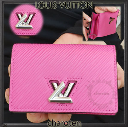 Louis Vuitton EPI 2020 SS Unisex Calfskin Plain Leather Small Wallet Logo Card Holders 