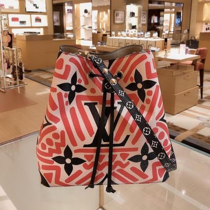 Louis Vuitton NEONOE 2020 21AW Monogram Canvas Blended Fabrics 3WAY Bi color Elegant Style 