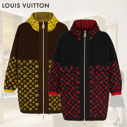 Louis Vuitton Monogram Unisex Wool Silk Nylon Blended Fabrics Street Style 