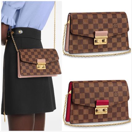 Louis Vuitton DAMIER 2020 SS Croisette Chain Wallet N60288 N60287 