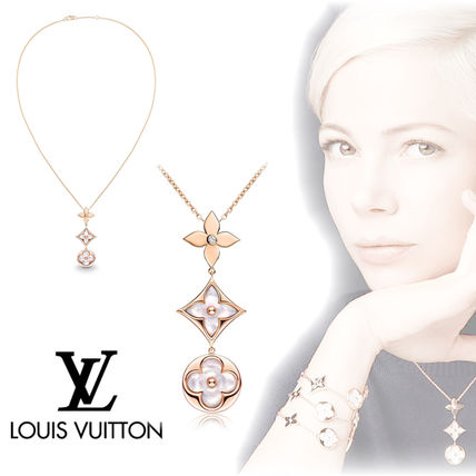 Louis Vuitton 2020 SS Casual Style Flower Chain Party Style 18K Gold Elegant Style Q94262 