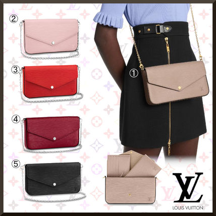 Louis Vuitton EPI Canvas Blended Fabrics Street Style Chain Plain Leather M62648 M68629 M41559 M62467 M68758 