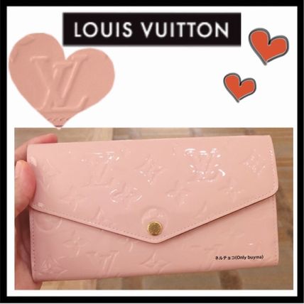 Louis Vuitton MONOGRAM VERNIS Monogram Calfskin Plain Long Wallets 