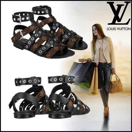 Louis Vuitton MONOGRAM 2020 SS Monogram Open Toe Casual Style Leather Elegant Style Logo 1A66R8 1A66R7 1A66R6 1A66R5 1A66R4 1A66R3 1A66R2 1A66R1 1A66R0 1A66QY 