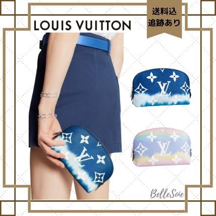 Louis Vuitton 2020 SS Monogram Tie dye Leather Logo Pouches &amp; Cosmetic Bags M69139 M69138 