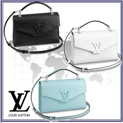 Louis Vuitton 2WAY Plain Leather Party Style Elegant Style Logo Handbags 