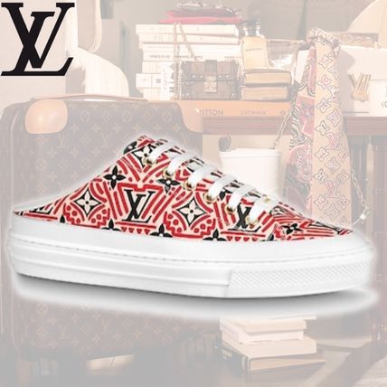 Louis Vuitton 2020 21AW Flower Patterns Monogram Round Toe Lace up Casual Style Logo 1A85N1 