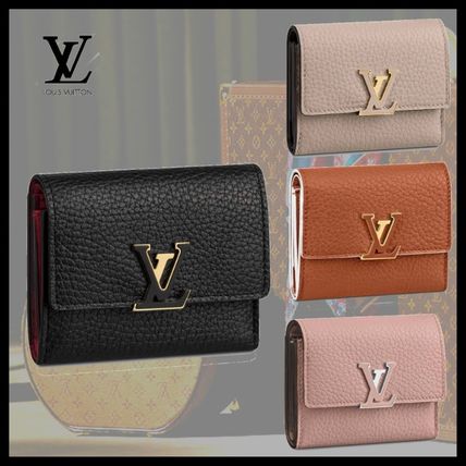 Louis Vuitton CAPUCINES 2020 21AW Leather Folding Wallet Small Wallet Logo Folding Wallets M68803 M68747 M68588 M68587 