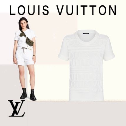 Louis Vuitton 2020 21AW Wool Blended Fabrics U Neck Plain Medium Short Sleeves 1A83DK 
