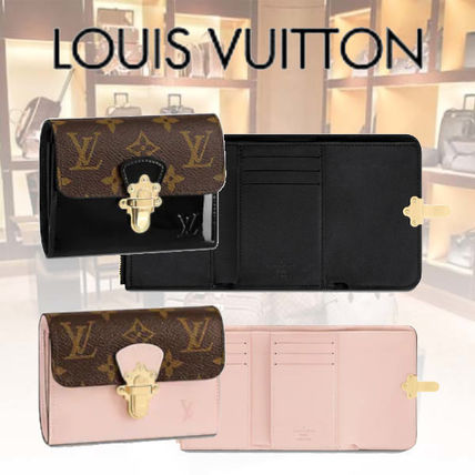 Louis Vuitton 2018 19AW Monogram Calfskin Canvas Leather Folding Wallet Small Wallet M61911 M61912 