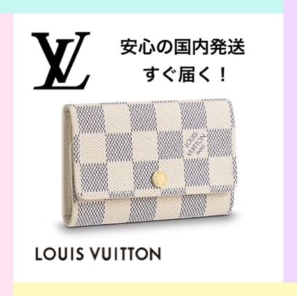 Louis Vuitton DAMIER AZUR Unisex Logo Keychains &amp; Bag Charms 