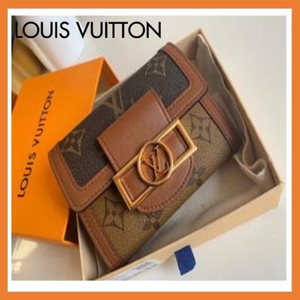 Louis Vuitton MONOGRAM 2020 SS Canvas Leather Folding Wallet Small Wallet Logo M68725 
