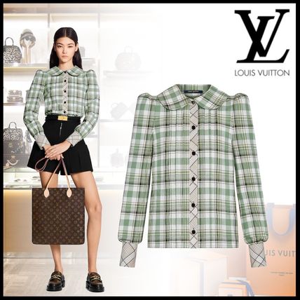 Louis Vuitton 2020 SS Other Plaid Patterns Long Sleeves Cotton Medium Office Style 1A7T1B 1A7T1A 1A7T19 1A7T18 1A7T17 1A7T16 