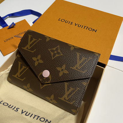 Louis Vuitton MONOGRAM 2020 SS Monogram Canvas Bi color Leather Folding Wallet Small Wallet M62360 