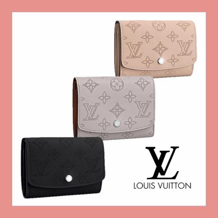 Louis Vuitton MAHINA 2020 SS Monogram Leather Folding Wallet Small Wallet Logo M68671 M62540 M62541 